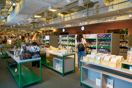 SEOUL, SOUTH KOREA - CIRCA MAY, 2017: cosmetics on display at a store in Seoul.のeditorial素材