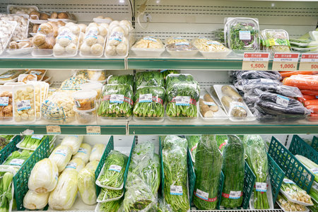 SEOUL, SOUTH KOREA - CIRCA MAY, 2017: inside a grocery store in Seoul. CU is a convenience store franchise chain in South Korea.のeditorial素材