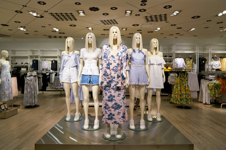 SEOUL, SOUTH KOREA - CIRCA MAY, 2017: inside H and M store in Seoul. H & M Hennes & Mauritz AB is a Swedish multinational clothing-retail companyのeditorial素材
