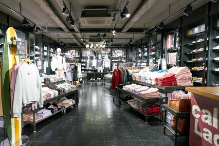 SEOUL, SOUTH KOREA - CIRCA JUNE, 2017: inside a clothing store in Seoul.のeditorial素材