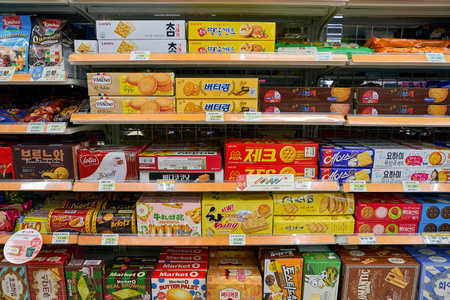SEOUL, SOUTH KOREA - CIRCA MAY, 2017: inside 7-11 convenience store sign. 7-Eleven is an...