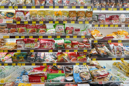 SEOUL, SOUTH KOREA - CIRCA JUNE, 2017: inside Lemon Mart store in Seoul.のeditorial素材
