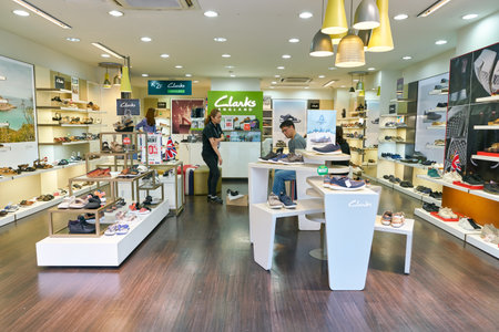 SEOUL, SOUTH KOREA - CIRCA MAY, 2017: inside Clarks store in Seoul.