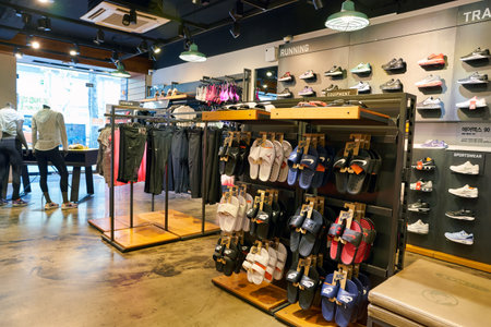 SEOUL, SOUTH KOREA - CIRCA MAY, 2017: inside Nike store in Seoul.のeditorial素材