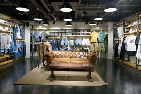 SEOUL, SOUTH KOREA - CIRCA JUNE, 2017: inside a clothing store in Seoul.のeditorial素材