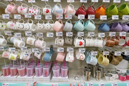 SEOUL, SOUTH KOREA - CIRCA MAY, 2017: goods on display at Lotte Mart in Seoul.のeditorial素材