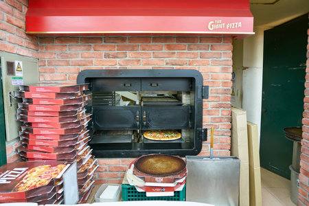 SEOUL, SOUTH KOREA - CIRCA MAY, 2017: inside Lotte Mart in Seoul. Lotte Mart is an east Asian hypermarket that sells a variety of groceries, clothing, toys, electronics, and other goods.のeditorial素材