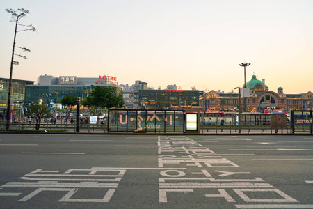 SEOUL, SOUTH KOREA - CIRCA MAY, 2017: Seoul urban landscape. Seoul Special City is the capital and largest metropolis of the Republic of Korea.のeditorial素材