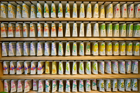 SEOUL, SOUTH KOREA - CIRCA MAY, 2017: goods on display at Nature Republic store in Seoul. Nature...