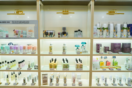 SEOUL, SOUTH KOREA - CIRCA MAY, 2017: goods on display at Labiotte store in Seoul.のeditorial素材