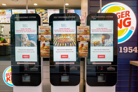 SEOUL, SOUTH KOREA - CIRCA MAY, 2017: Burger King in Seoul. Burger King is an American global chain of hamburger fast food restaurants.のeditorial素材