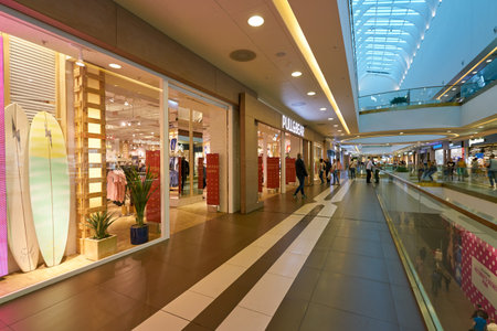 SAINT PETERSBURG, RUSSIA - CIRCA AUGUST, 2017: inside Galeria shopping center. Galeria is major shopping and entertainment center is located in downtown of St. Petersburgのeditorial素材