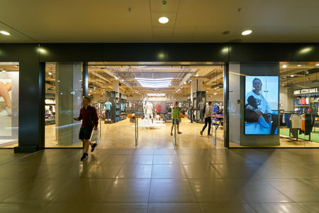 SAINT PETERSBURG, RUSSIA - CIRCA AUGUST, 2017: Nike store at Galeria shopping center.