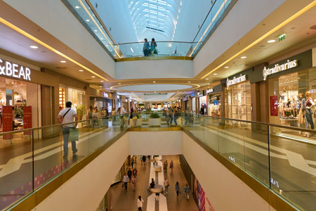 SAINT PETERSBURG, RUSSIA - CIRCA AUGUST, 2017: inside Galeria shopping center. Galeria is major shopping and entertainment center is located in downtown of St. Petersburgのeditorial素材