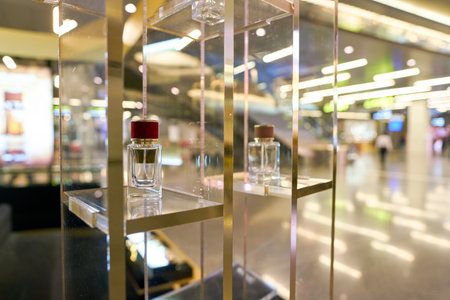 DOHA, QATAR - CIRCA MAY, 2017: Dolce & Gabbana perfumes on display at Hamad International Airport of Doha. Dolce & Gabbana is an Italian luxury fashion house.のeditorial素材