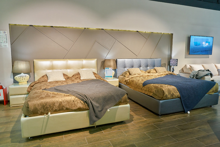 SAINT PETERSBURG, RUSSIA - CIRCA OCTOBER, 2017: inside Askona store at the "Nevsky center" shopping mall.のeditorial素材