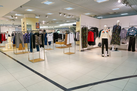 SAINT PETERSBURG, RUSSIA - CIRCA OCTOBER, 2017: inside Stockmann Nevsky Center shopping center in...