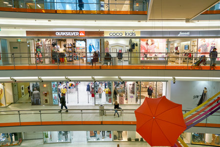 SAINT PETERSBURG, RUSSIA - CIRCA OCTOBER, 2017: inside the Nevsky center shopping mall. The Nevsky...