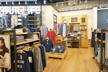 BUSAN, SOUTH KOREA - MAY 28, 2017: a clothing store at Lotte Department Store