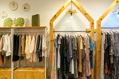 BUSAN, SOUTH KOREA - MAY 28, 2017: a clothing store at Lotte Department Storeのeditorial素材