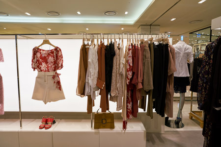 BUSAN, SOUTH KOREA - MAY 28, 2017: a clothing store at Lotte Department Storeのeditorial素材