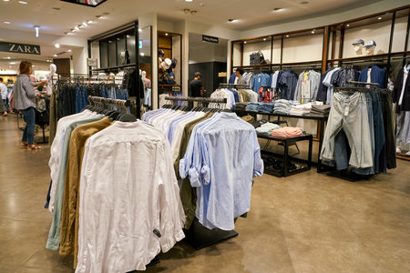 BUSAN, SOUTH KOREA - MAY 28, 2017: Zara store at Lotte Department Storeのeditorial素材