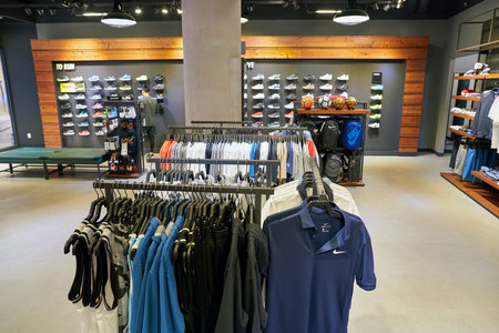 BUSAN, SOUTH KOREA - CIRCA MAY, 2017: inside Nike store at Lotte Department Store.