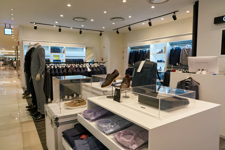 BUSAN, SOUTH KOREA - MAY 28, 2017: a clothing store at Lotte Department Store