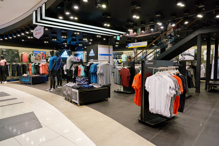 BUSAN, SOUTH KOREA - CIRCA MAY, 2017: Adidas store at Lotte Department Store in Busan