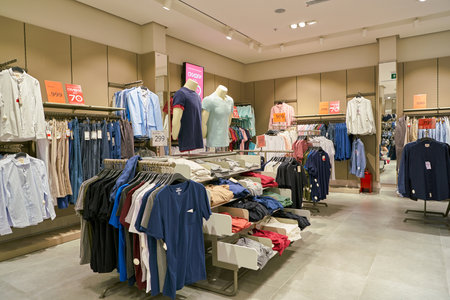 SAINT PETERSBURG, RUSSIA - CIRCA AUGUST, 2017: inside Koton store at Galeria shopping center....