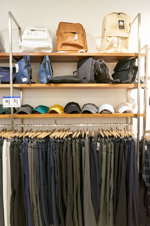 BUSAN, SOUTH KOREA - CIRCA MAY, 2017: inside a store in Busan.のeditorial素材