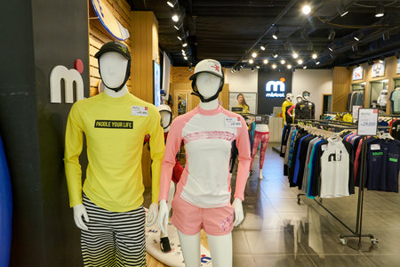 BUSAN, SOUTH KOREA - MAY 25, 2017: mannequins at a store at Lotte Mall in Busan.