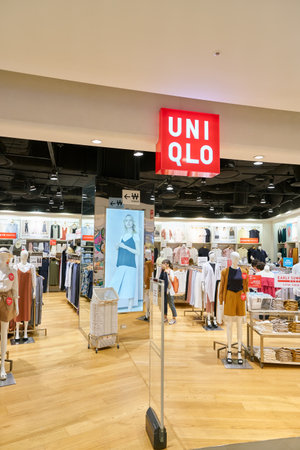 BUSAN, SOUTH KOREA - MAY 28, 2017: Uniqlo store at Lotte Department Store in Busan. Uniqlo Co., Ltd....