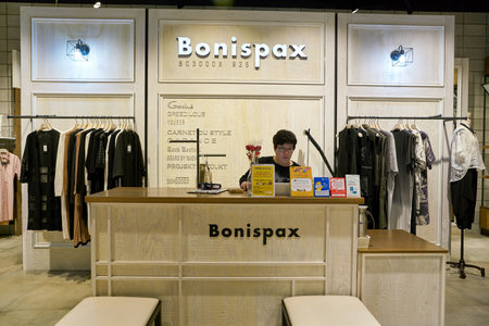 BUSAN, SOUTH KOREA - MAY 25, 2017: inside a store at Lotte Mall in Busan.