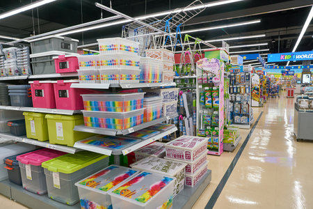 BUSAN, SOUTH KOREA - MAY 25, 2017: inside a Lotte Mart in Busan. Lotte Mart is an east Asian...
