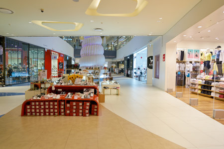 BUSAN, SOUTH KOREA - MAY 25, 2017: inside Lotte Mall in Busan.