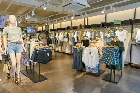 BUSAN, SOUTH KOREA - CIRCA MAY, 2017: inside a MIXXO store in Busan.