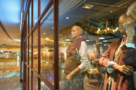SHENZHEN, CHINA - OCTOBER 13, 2015: mannequins at a store in Shenzhen. Shenzhen excellent shopping choices and offers tourists great shopping opportunities.のeditorial素材