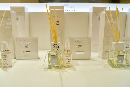 ROME, ITALY - CIRCA NOVEMBER, 2017: a variety of goods on display at a second flagship store of Rinascente in Rome.のeditorial素材