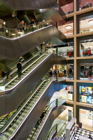 ROME, ITALY - CIRCA NOVEMBER, 2017: inside a second flagship store of Rinascente in Rome.