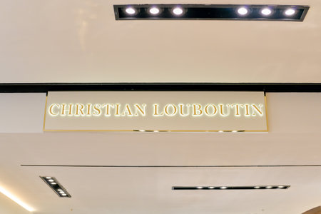 ROME, ITALY - CIRCA NOVEMBER, 2017: Christian Louboutin sign at a second flagship store of...