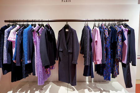 ROME, ITALY - CIRCA NOVEMBER, 2017: women's clothing on display at a second flagship store of Rinascente in Rome.のeditorial素材