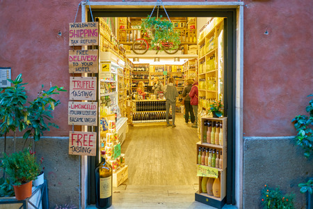 ROME, ITALY - CIRCA NOVEMBER 2017: a grocery store in Rome.のeditorial素材