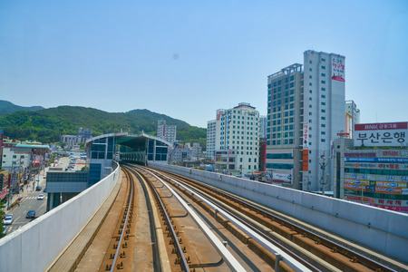 BUSAN, SOUTH KOREA - CIRCA MAY, 2017: Busan urban landscape. Busan, formerly known as Pusan, is...