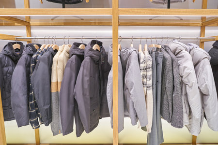 MILAN, ITALY - CIRCA NOVEMBER, 2017: interior shot of Woolrich shop in Milan