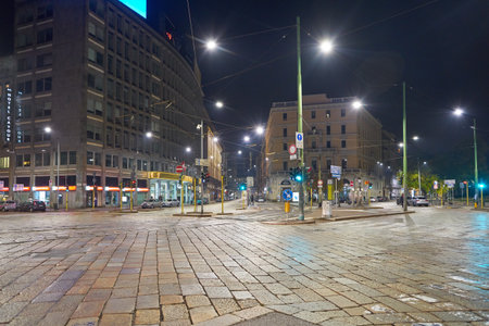 MILAN, ITALY - CIRCA NOVEMBER, 2017: Milan urban landscape. Milan is a city in northern Italy, capital of Lombardy.のeditorial素材