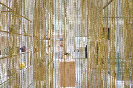 MILAN, ITALY - CIRCA NOVEMBER, 2017: interior shot of a Chloe shop in Milan. Chloe is a French luxury fashion houseのeditorial素材