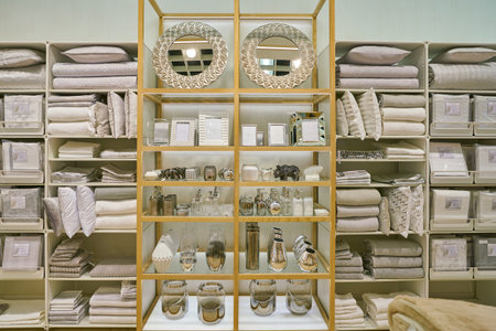 MILAN, ITALY - CIRCA NOVEMBER, 2017: interior shot of Zara Home store in Milan.のeditorial素材