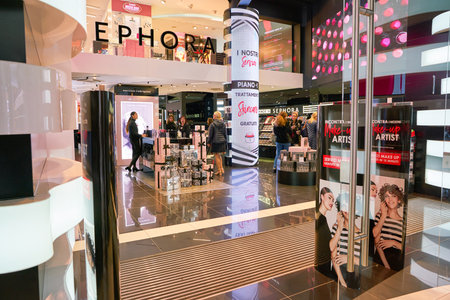 MILAN, ITALY - CIRCA NOVEMBER, 2017: Sephora store in Milan. Sephora is a French chain of cosmetics...