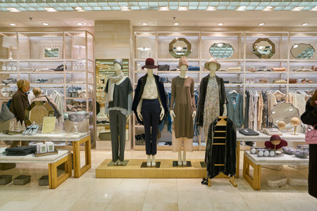 MILAN, ITALY - CIRCA NOVEMBER, 2017: interior shot of Zara Home store in Milan.